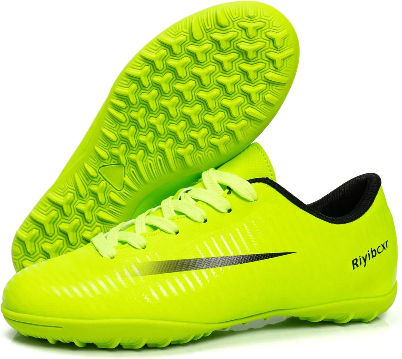 Women Soccer Cleats Lace-Up Turf Football Shoes Indoor Outdoor Low-Top Fustal Soccer Training