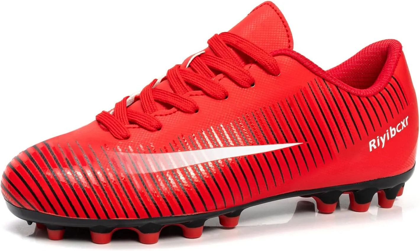Women Soccer Cleats Lace-Up Turf Football Shoes Indoor Outdoor Low-Top Fustal Soccer Training