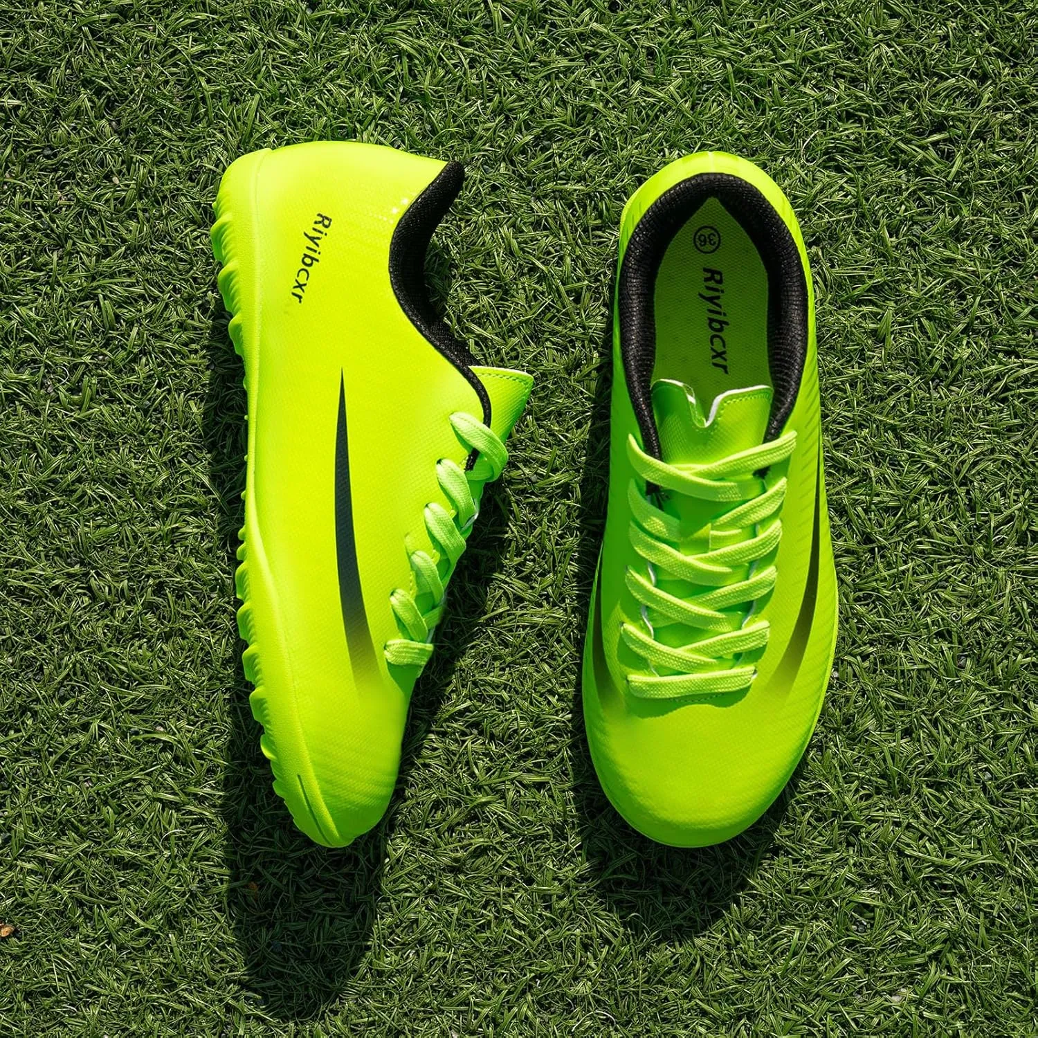 Women Soccer Cleats Lace-Up Turf Football Shoes Indoor Outdoor Low-Top Fustal Soccer Training