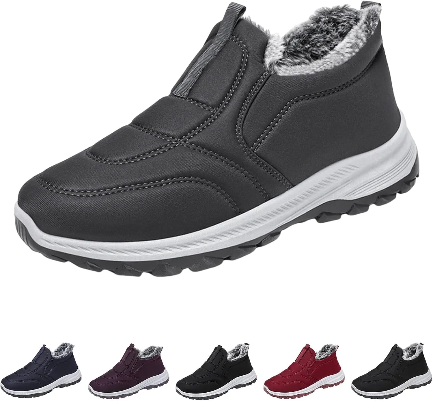 Womens Boots Winter Cute Adults Slip On Waterproof Boots Womens Ankle Ladies Barefoot Shoes Grounded Footwear Hiking Water Shoes for Women Men Snow Booties