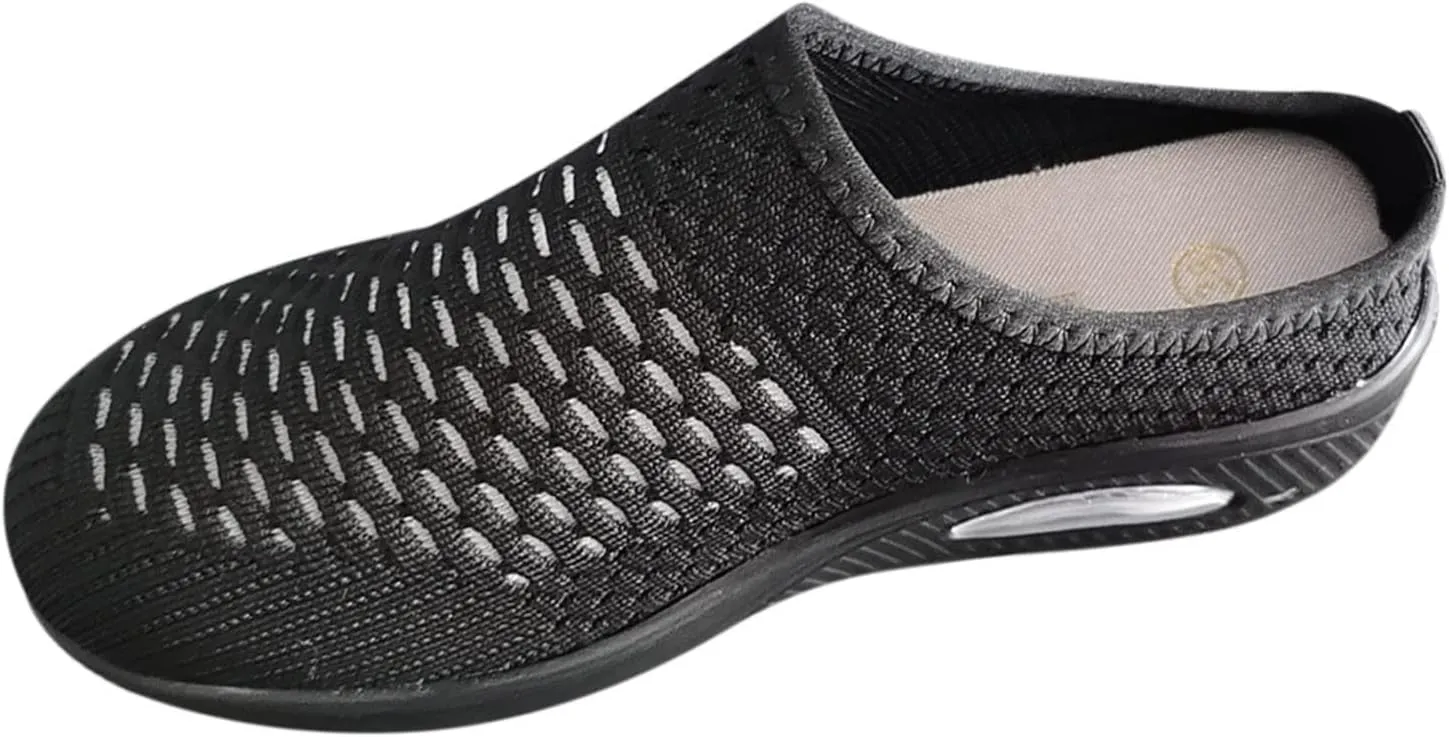 Women's Mules Clogs Shoes Breathable Mesh Wedge Walking Shoes Platform Sneakers Sport Sandals Casual Sneakers