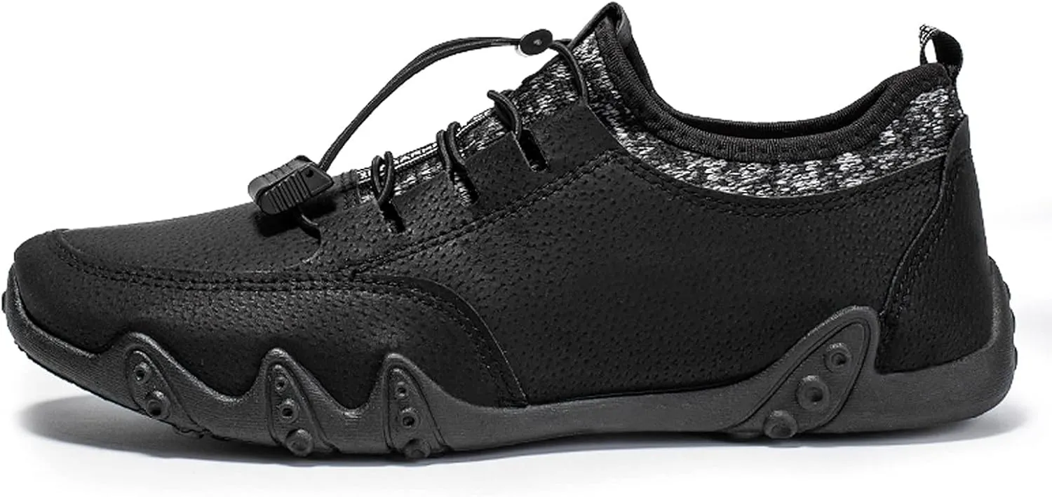 Womens Running Shoes Lightweight Black Flats Shoes Women Dressy Orthopedic Women Shoes Sneakers Black Womens Black Sneakers Size 9.5 Wide Zapatos De Trabajo Con Arco Ortopedicos para Mujer