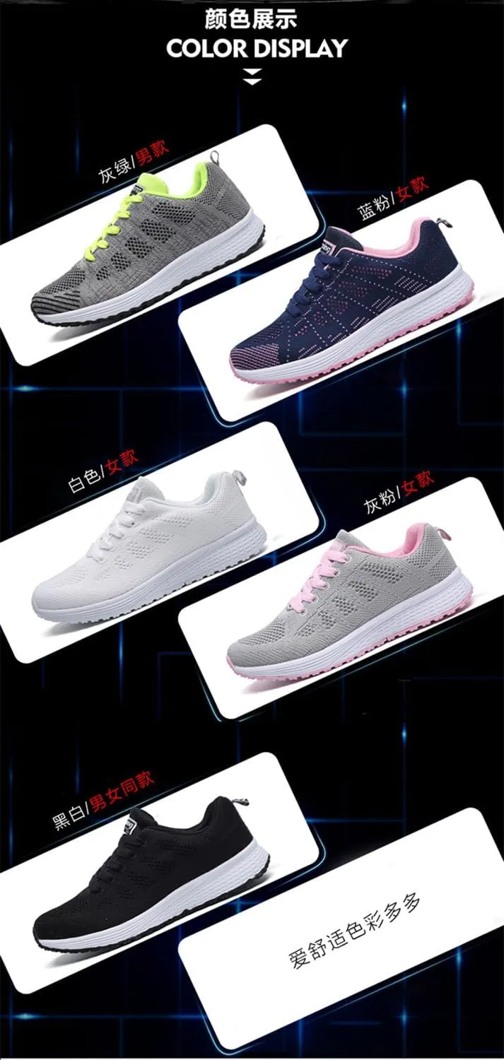 Women’s Running Shoes Lightweight Tennis Non Slip Gym Workout Shoes Breathable Mesh Walking Sneakers