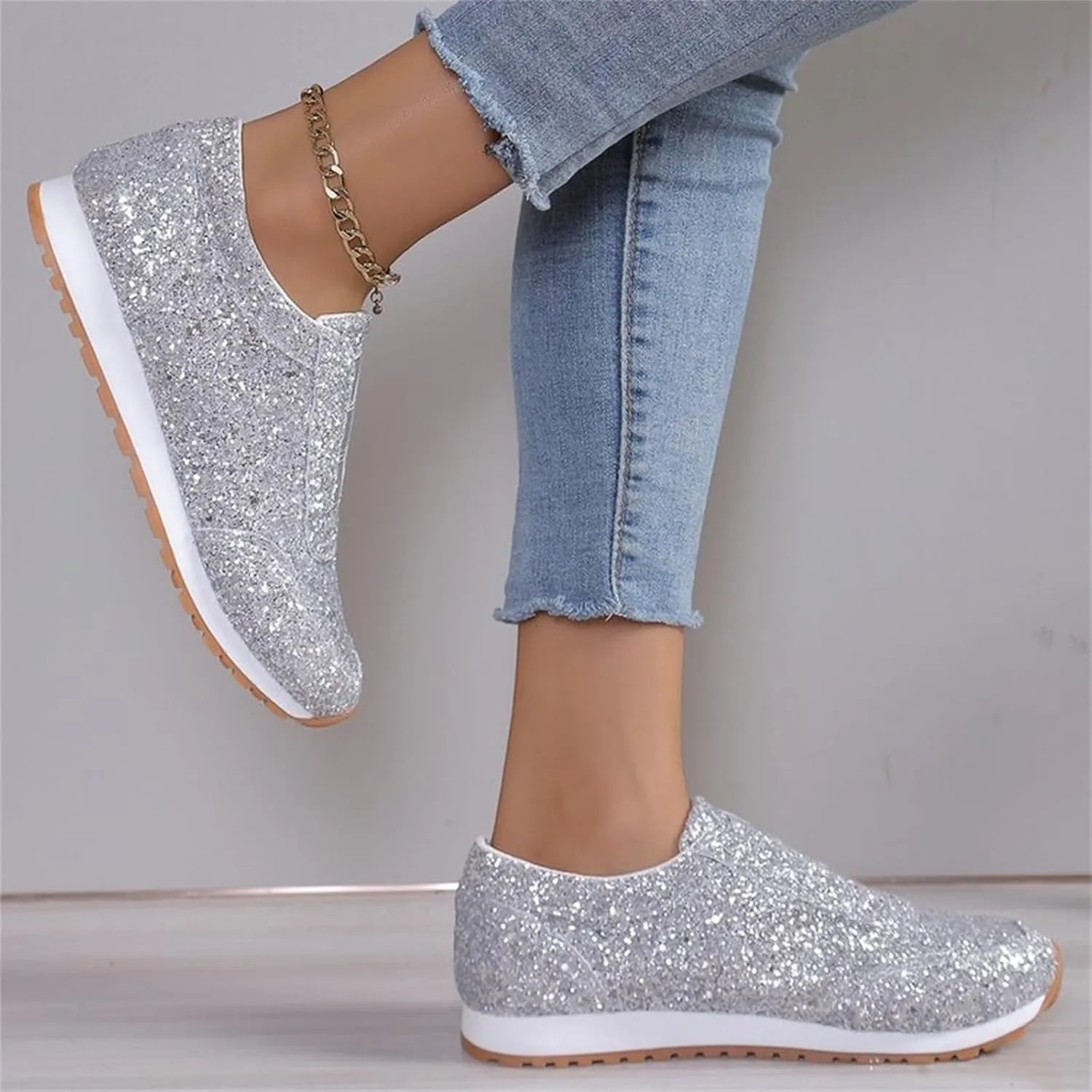 Womens Shoes Dressy Casual Slip On Sneakers Men Womens Loafers Wide Width Lightweight Cute Round Toe Christmas Dress Shoes for Women Round Toe Slip On Casual