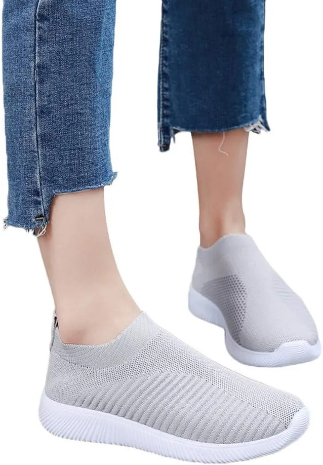 Women’s Slip-On Shoes Casual Lace-Free Walking Loafers Running Shoes for Women Mesh Men's Shoes Casual Casual Sneakers Steel Toe Tennis Shoe Casual Loafers