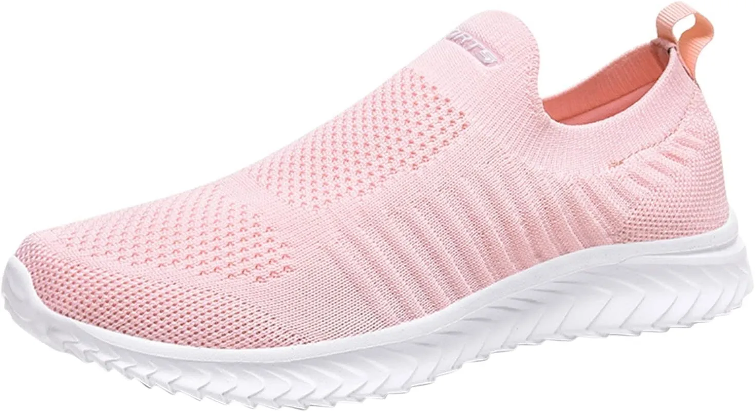 Womens Slip On Sneakers Casual Comfortable Walking Shoes Lightweight Canvas Flats Breathable Mesh Non Slip Loafers