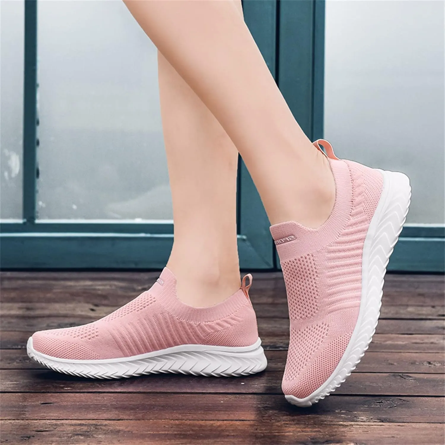 Womens Slip On Sneakers Casual Comfortable Walking Shoes Lightweight Canvas Flats Breathable Mesh Non Slip Loafers