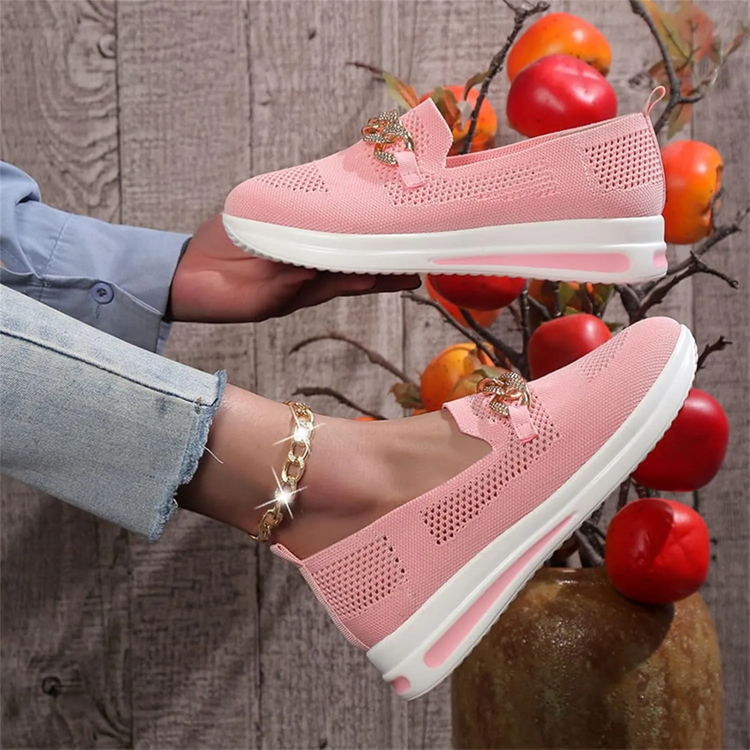 Womens Walking Shoes Trendy Orthopedic Shoes Breathable Mesh Loafers Wide Walking Sneakers Lightweight Non Slip Shoes
