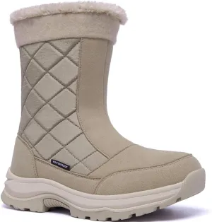 Women's Waterproof Winter Snow Boots Warm Comfortable with Side Zipper - 2025 Fashion Lightweight Hiking boots for Cold Weather Insulated Mid Calf Military Booties