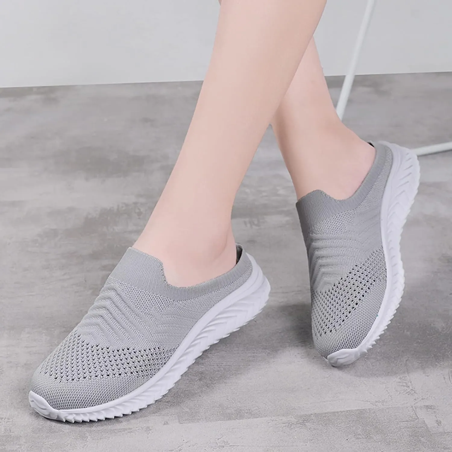 Women's White Fashion Sneakers Platform Sneakers for Women Fashion Flat Shoes for Women Comfortable Dressy Slip on Womens Loafers Wide Width Womens Slip On Sneakers