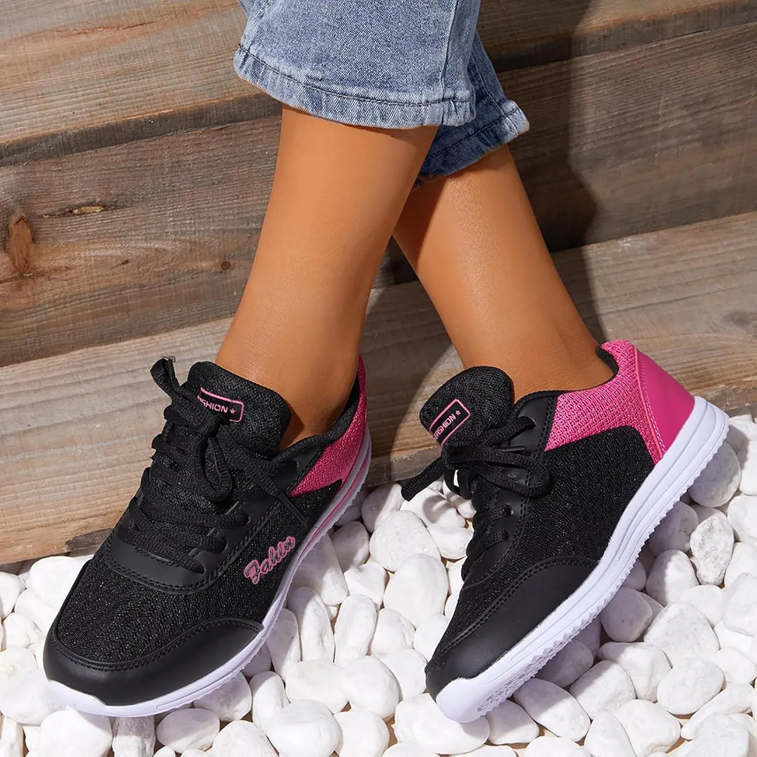Women's White Fashion Sneakers Platform Sneakers for Women Fashion Flat Shoes for Women Comfortable Dressy Slip on Womens Loafers Wide Width Womens Slip On Sneakers