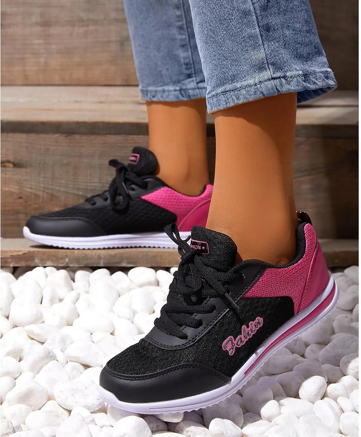 Women's White Fashion Sneakers Platform Sneakers for Women Fashion Flat Shoes for Women Comfortable Dressy Slip on Womens Loafers Wide Width Womens Slip On Sneakers