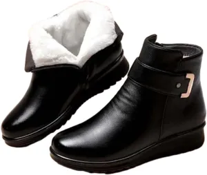 Womens Winter Boots Ankle Women's Slip On Snow Boots Womens Snow Boots Winter Warm Ankle Boots Thermal Shoes for Women Hiking Shoes Women Men Winter Booties