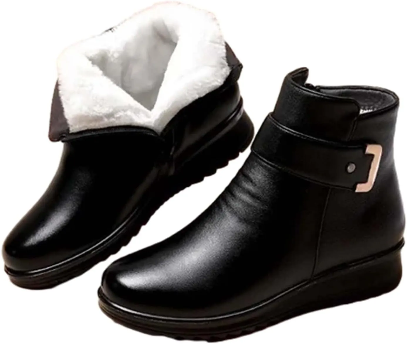 Womens Winter Boots Ankle Women's Slip On Snow Boots Womens Snow Boots Winter Warm Ankle Boots Thermal Shoes for Women Hiking Shoes Women Men Winter Booties