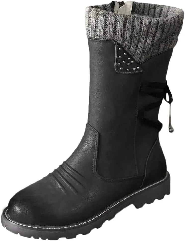 Women's Winter Shoes Waterproof Hiking Boots Work Mid-Calf Boots Platform Warm Outdoor Boots Duck Boots Women