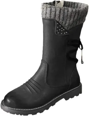Women's Winter Shoes Waterproof Hiking Boots Work Mid-Calf Boots Platform Warm Outdoor Boots Duck Boots Women