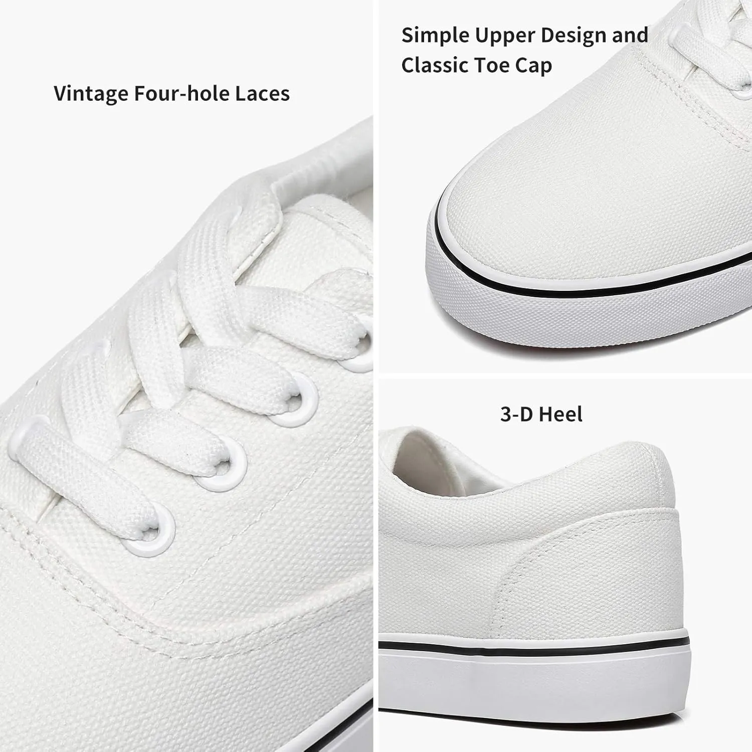 yageyan Mens Low Top Canvas Walking Shoes Lace-up Fashion Sneakers Casual