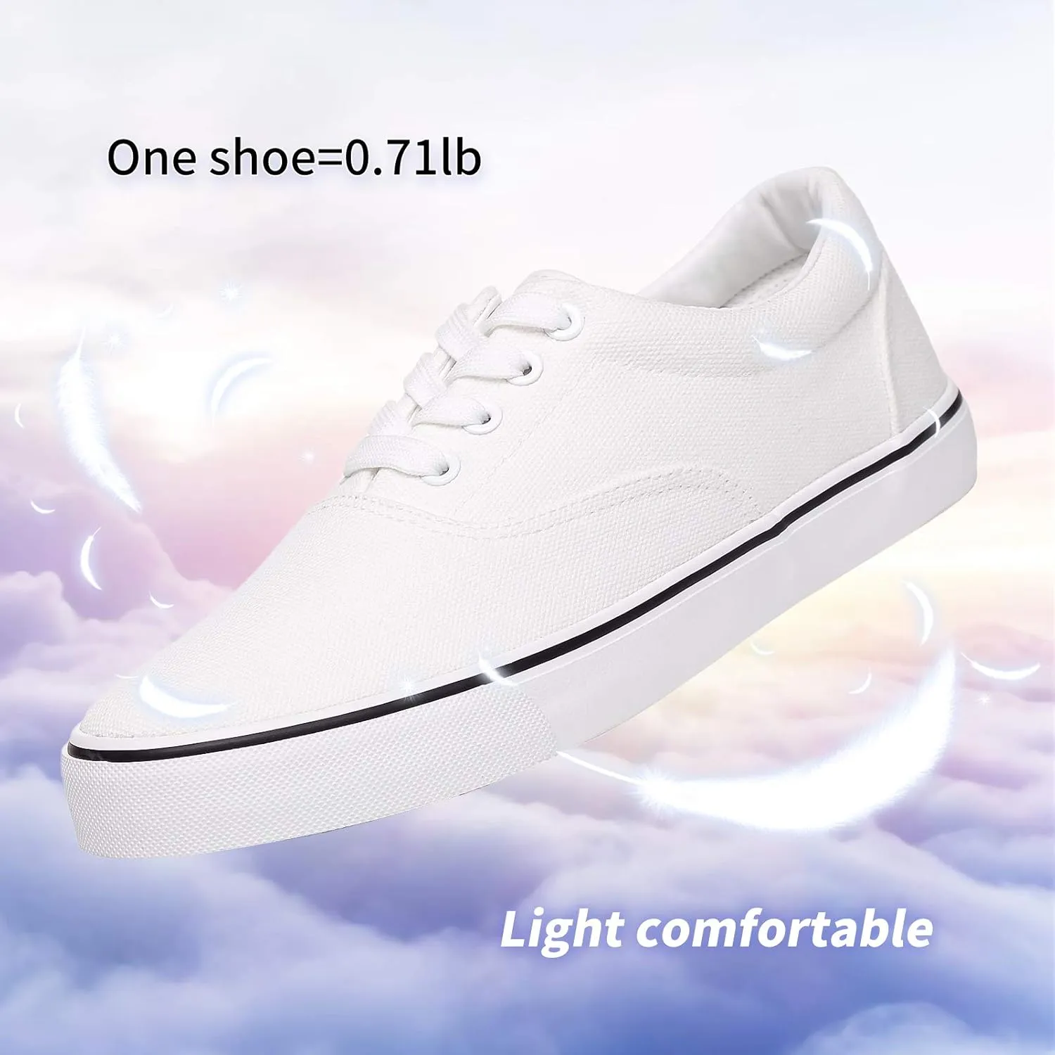 yageyan Mens Low Top Canvas Walking Shoes Lace-up Fashion Sneakers Casual