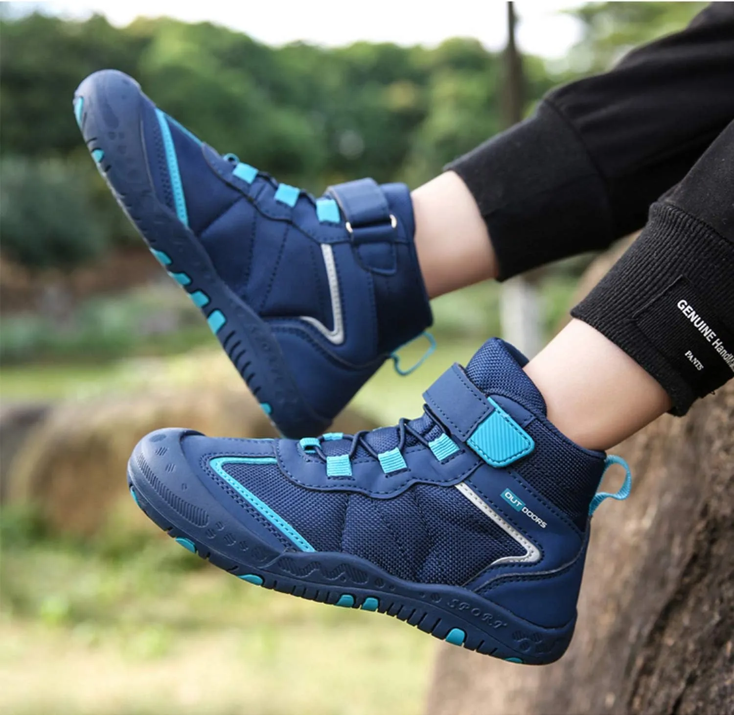 YUKTOPA Kids Boys Girls Outdoor Hiking Boots Breathable Anti-Slip Water Resistant Ankle Walking Trekking Shoes