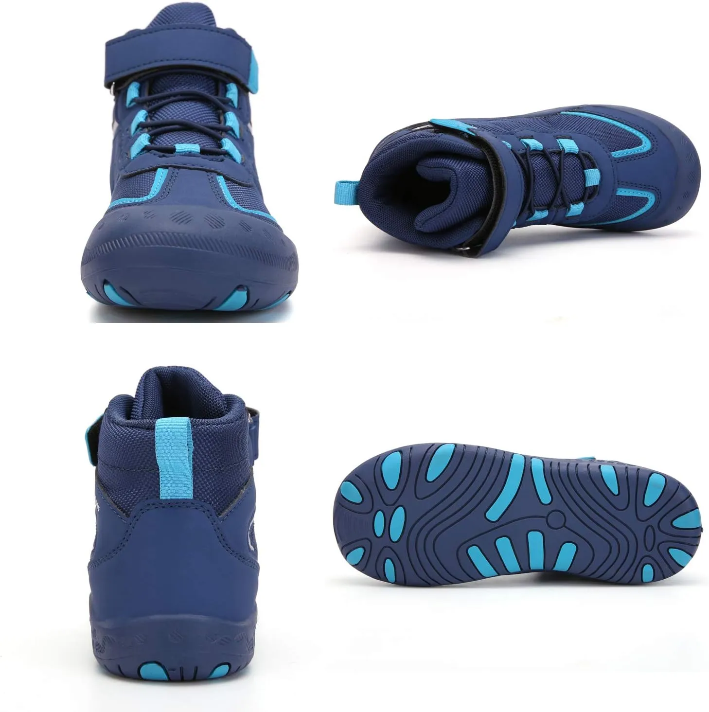 YUKTOPA Kids Boys Girls Outdoor Hiking Boots Breathable Anti-Slip Water Resistant Ankle Walking Trekking Shoes