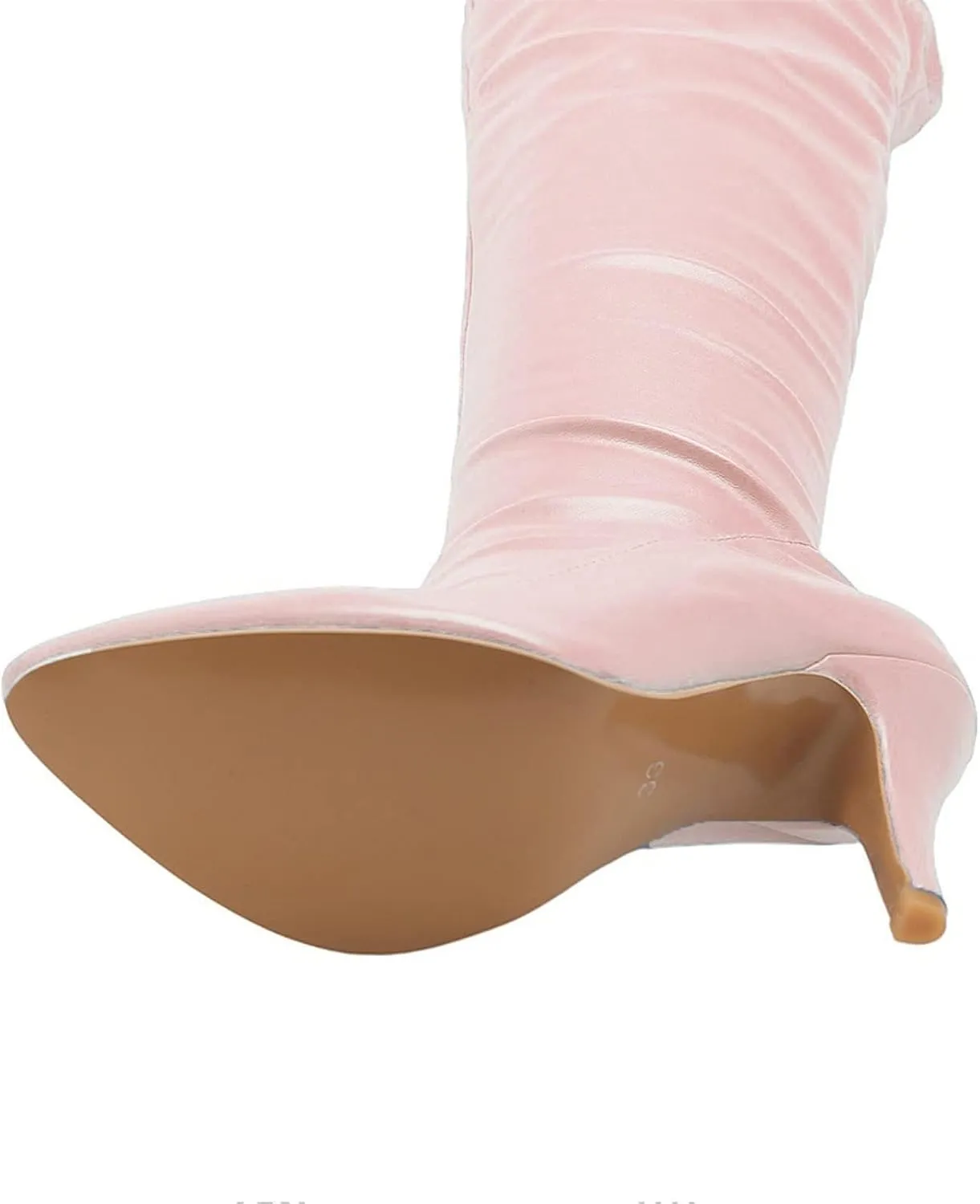 ZDLJYL Women's Thigh High Boots Over The Knee Boot Shoes Autumn Winter Stretch Pointed Toe Stiletto High-Heeled Sexy Ladies Boots