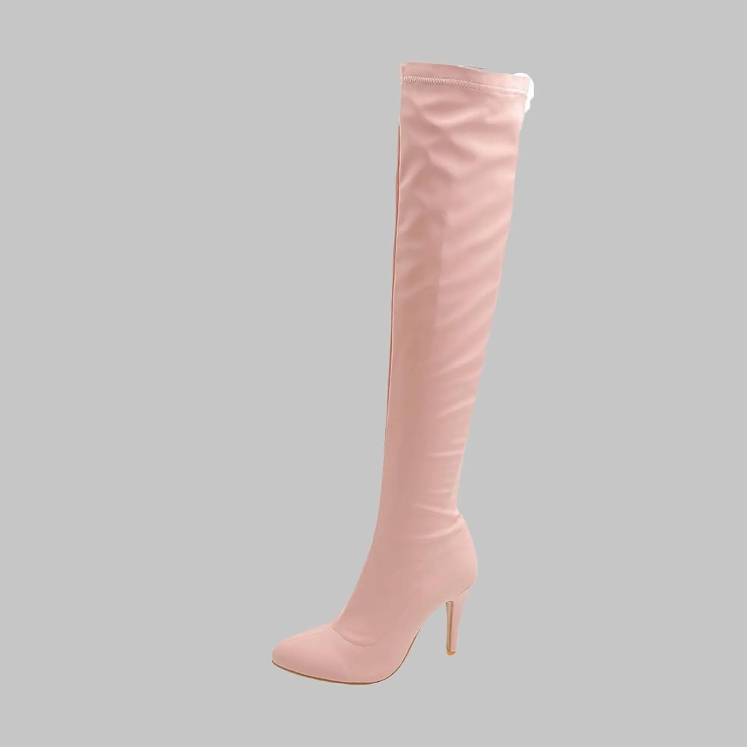 ZDLJYL Women's Thigh High Boots Over The Knee Boot Shoes Autumn Winter Stretch Pointed Toe Stiletto High-Heeled Sexy Ladies Boots
